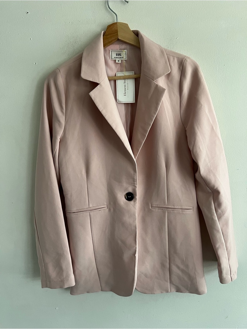 Have Blush Pink Single-Button Tailored Blazer